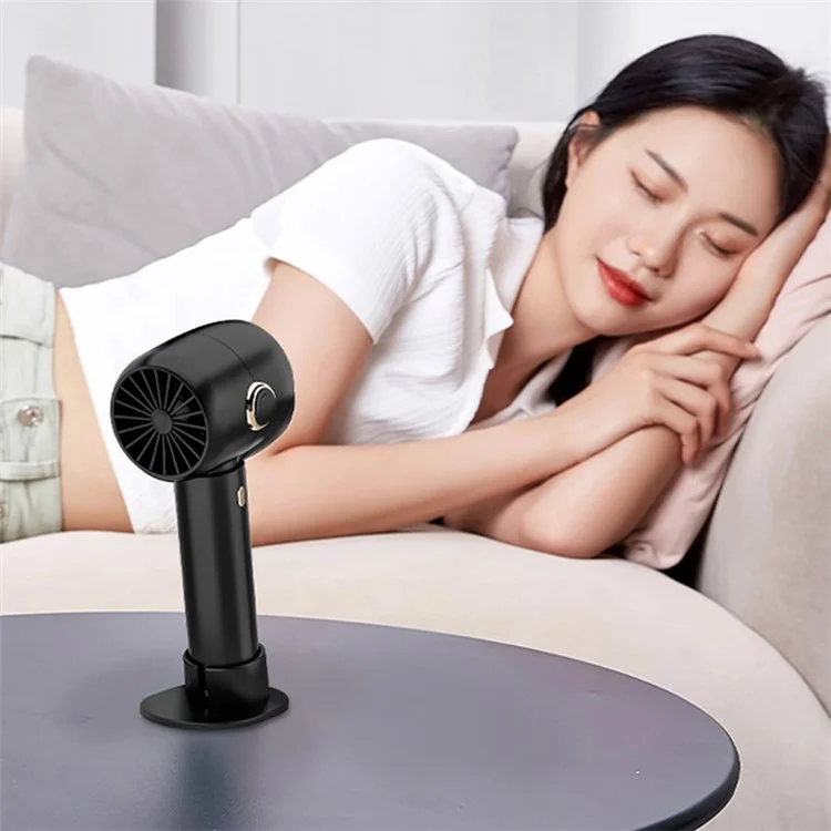 N28 Mini Summer Cooler Desktop Fan Fan Turbine Fan Garbine Fan de Charge USB-C (batterie de 2000mAh Intégrée) - Rose