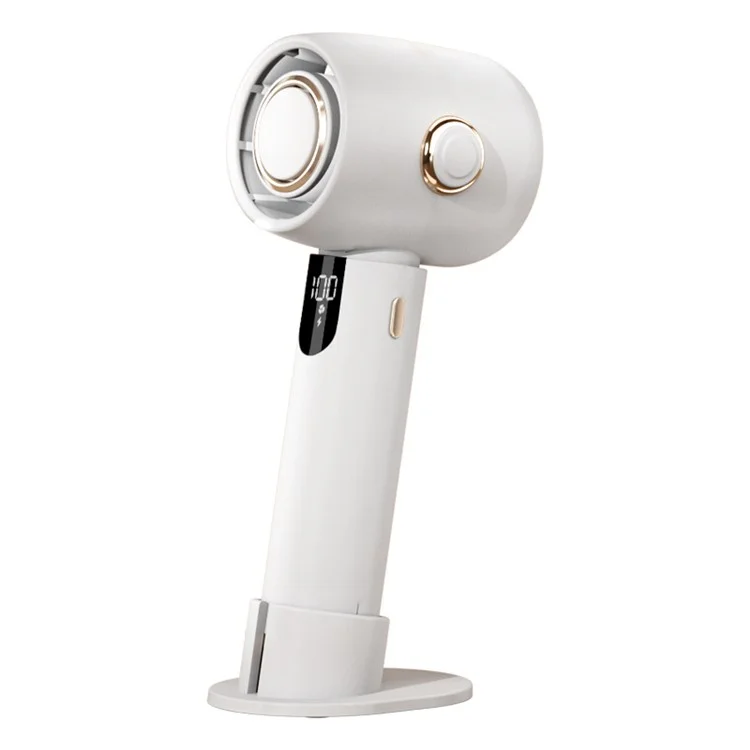 Ventilateur de Bureau Refroidisseur d'Été Mini N28 Turbine Ventilateur à Main USB-C (Batterie Intégrée de 2000mAh) - Blanc