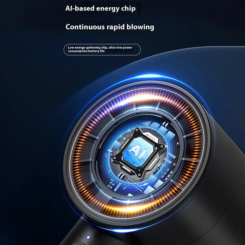 Handheld Cooling Fan USB Rechargeable Turbo Fan Portable High Speed Fan with Ice Compress Cooling Design - White