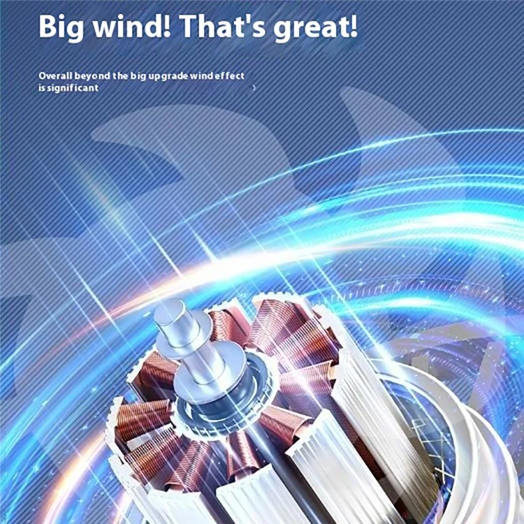 Handheld Digital Display Outdoor Fan 100 Speed Settings Foldable Desk  /  Neck Fan Portable Quiet Cooling Fan - White