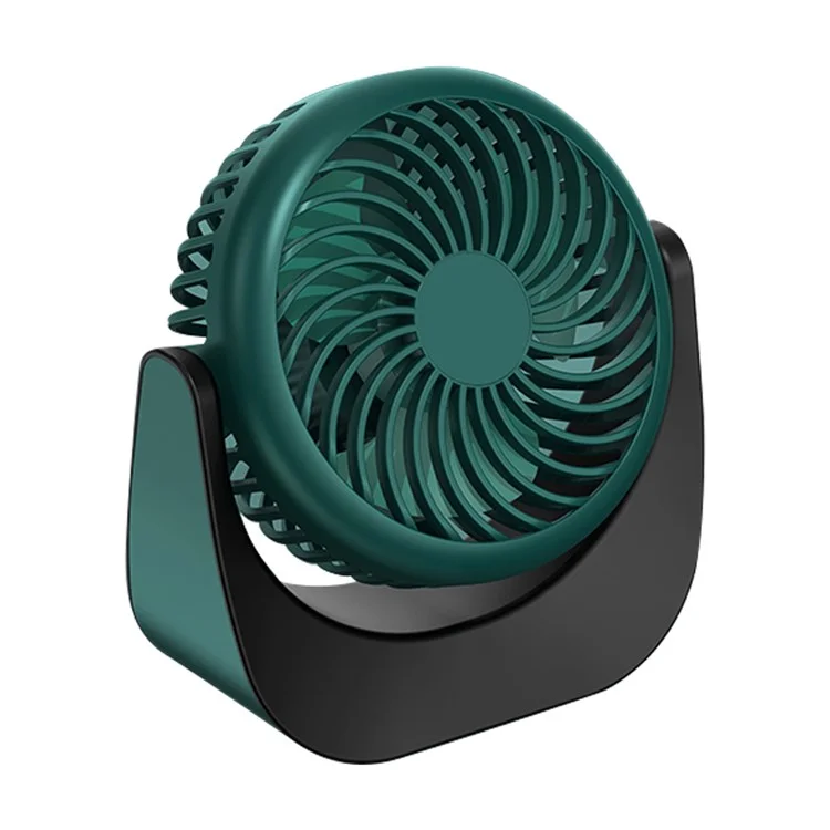 F008 USB Powered Mini Desktop Fan Summer Cooler 360-degree Rotatable 3-Speed Cooling Fan - Green