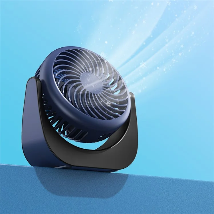 F008 USB Powered Mini Desktop Fan Summer Cooler 360-degree Rotatable 3-Speed Cooling Fan - Green