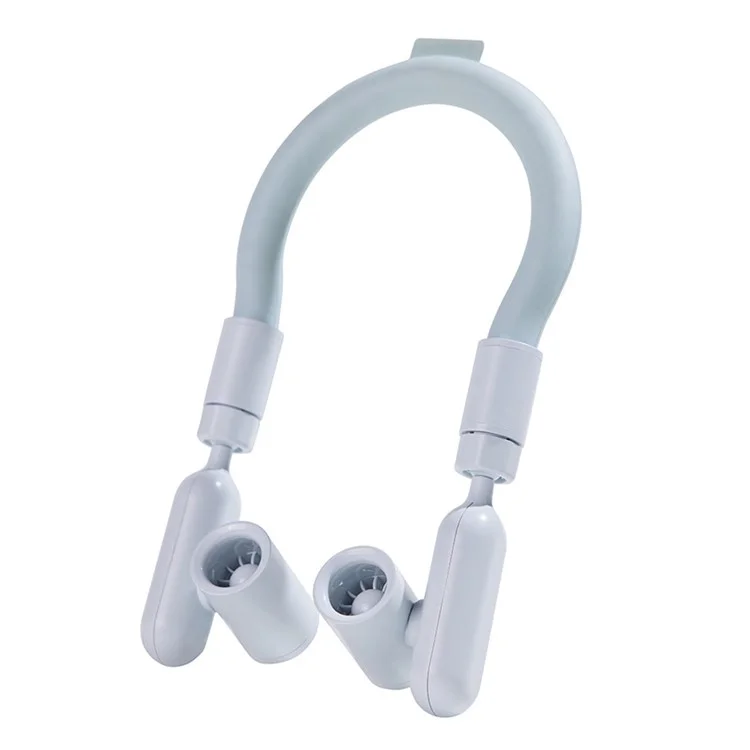 F94 Outdoor Sports Hands Free Neck Fan 3 Speeds Adjustable Flexible Cooling Neckband  - Blue