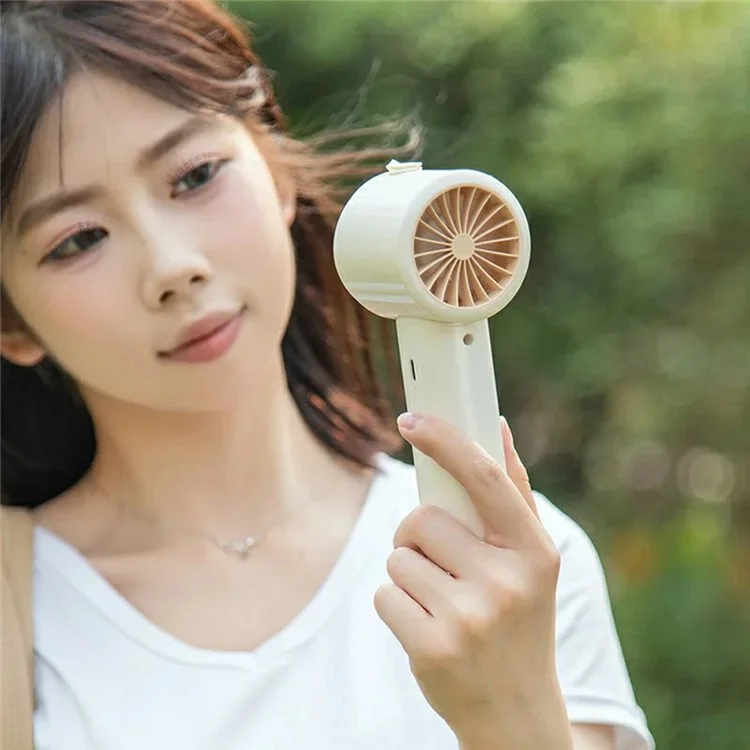 Ventilador portátil de mano S18 con nebulización, 3 velocidades, recargable y de sobremesa - Gris