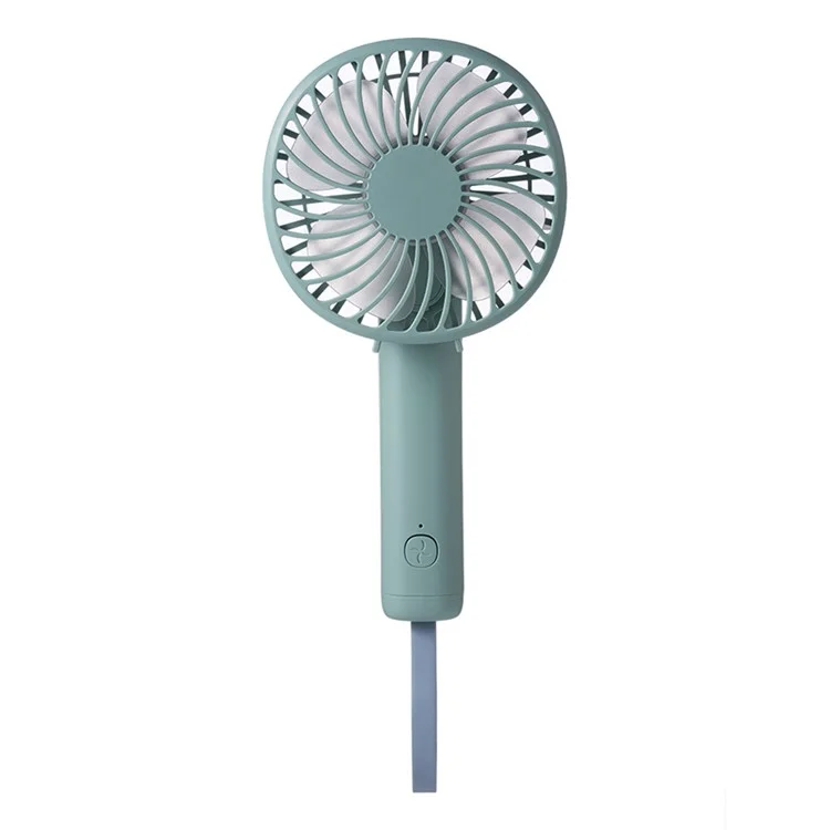 Ventilateur de poche F20 rotatif portable rechargeable USB à 3 vitesses - Vert noirâtre