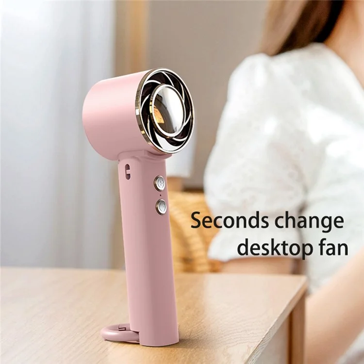 WT16 Ventilateur de poche pliable portable à faible bruit pour voyage en extérieur, utilisation à domicile et bureau - Vert clair