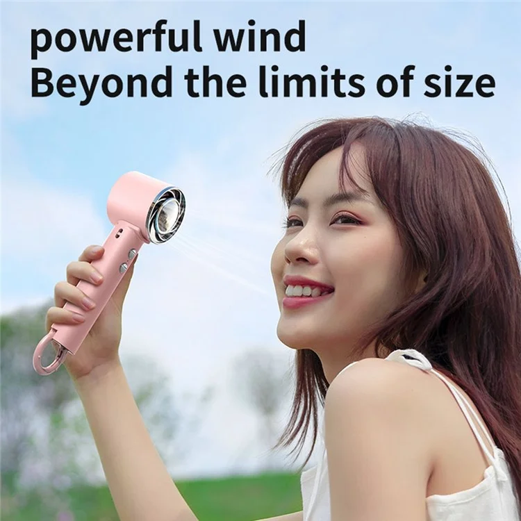 WT16 Ventilateur de poche pliable portable à faible bruit pour voyage en extérieur, utilisation à domicile et bureau - Vert clair