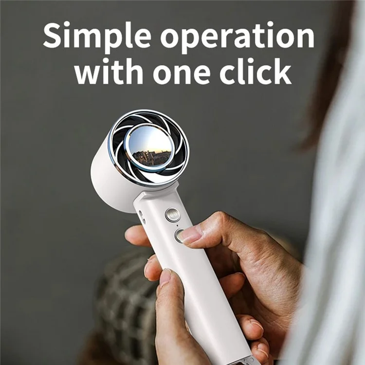WT16 Ventilateur de poche pliable portable à faible bruit pour voyage en extérieur, utilisation à domicile et bureau - Vert clair