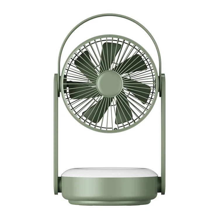 F62 Mur de Voyage à Domicile Suspendu Ventilateur D'été Color Fan de Bureau USB Charge Avec Fonction de Lumière de Nuit - Vert