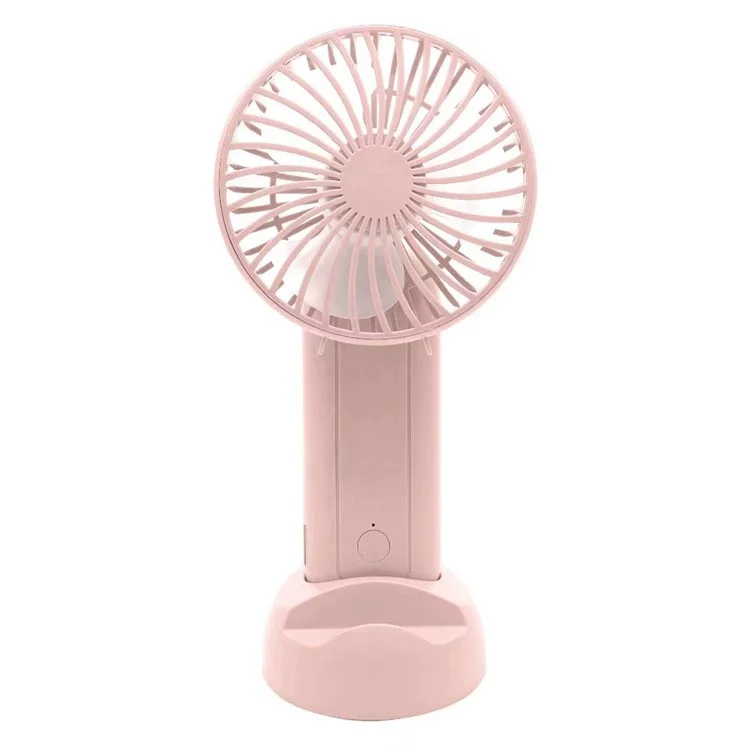 F30 Rotatable Handheld Fan Brushless Motor 4 Speed USB Rechargeable Cooling Fan - Pink