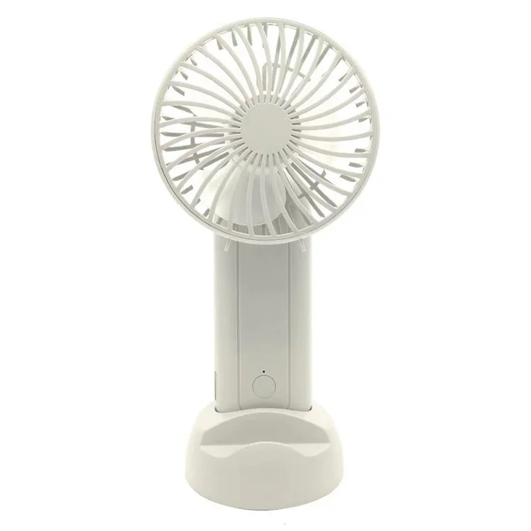 Ventilateur portable F30 rotatif à moteur sans balais, 4 vitesses, USB rechargeable - Blanc