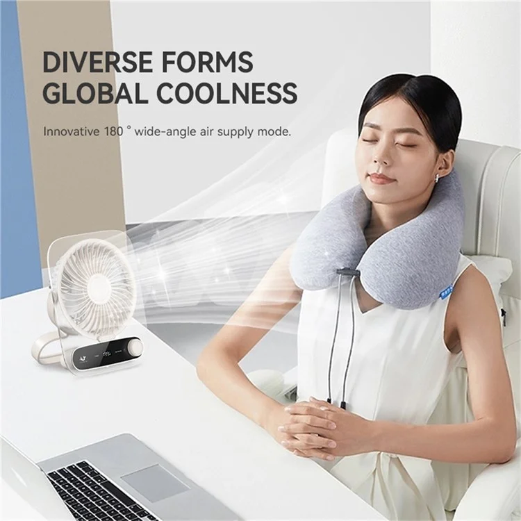 Ventilador de escritorio JF136 de ángulo amplio Potente flujo de aire Ventilador de escritorio colgante portátil - Rosa
