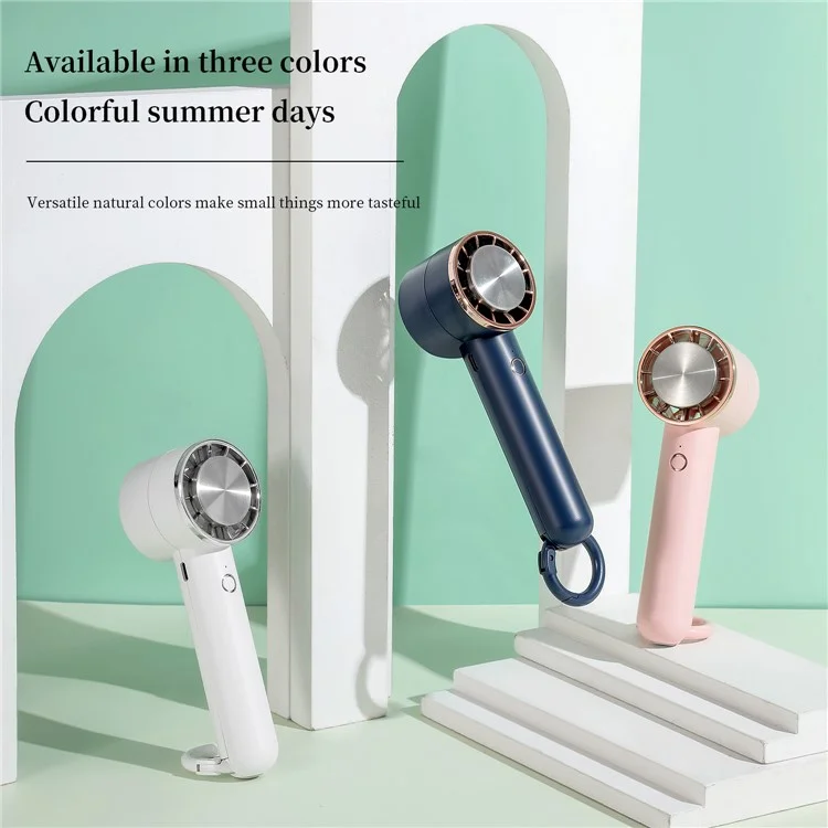 U16 Portable Mini USB Rechargeable Cooling Fan Handheld Summer Mute Fan - White