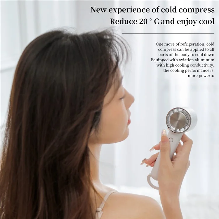 U16 Portable Mini USB Rechargeable Cooling Fan Handheld Summer Mute Fan - White