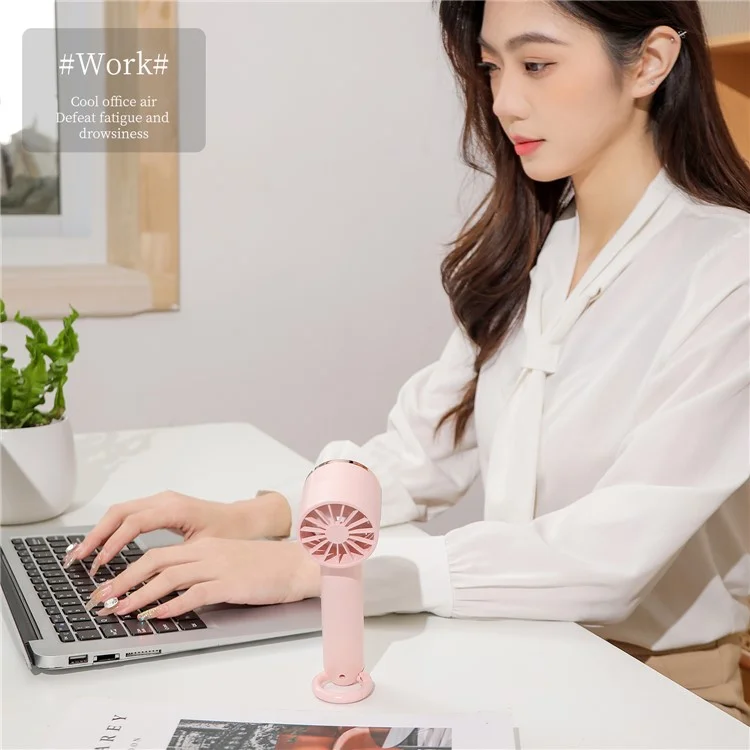 U16 Portable Mini USB Rechargeable Cooling Fan Handheld Summer Mute Fan - White