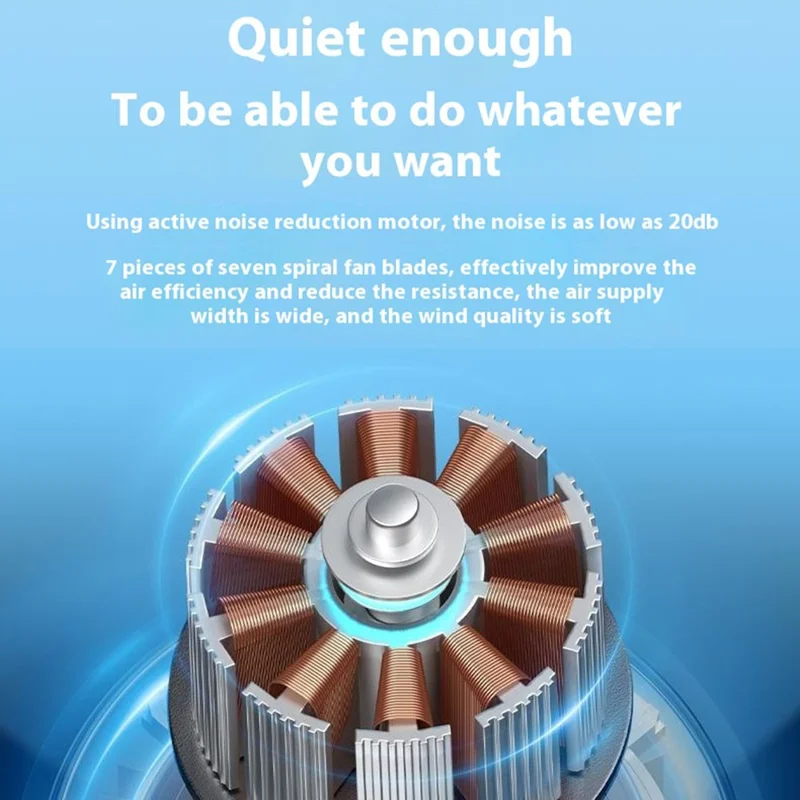 Desktop Fan 100 Speed Settings Circulation Cooling Fan Digital Display Turbo Wall Mounted Table Fan - Beige