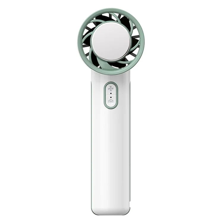 Portable USB Mini Fan Rechargeable 3600mAh Battery 3 Speed Settings Desktop Handheld Cooling Fan - White
