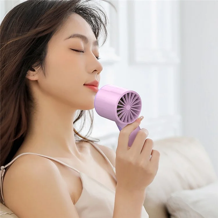 Portable USB Mini Fan Rechargeable 3600mAh Battery 3 Speed Settings Desktop Handheld Cooling Fan - White