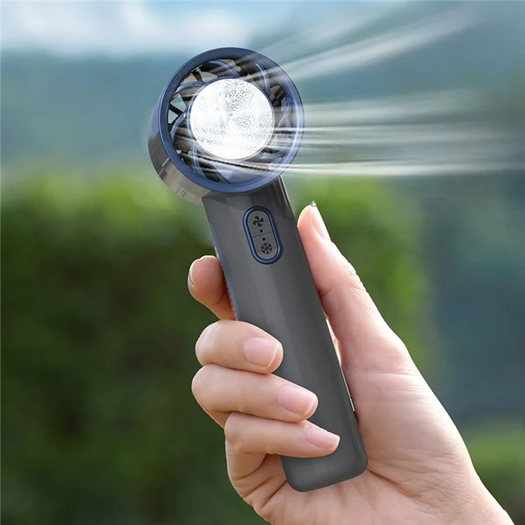 Portable USB Mini Fan Rechargeable 3600mAh Battery 3 Speed Settings Desktop Handheld Cooling Fan - White
