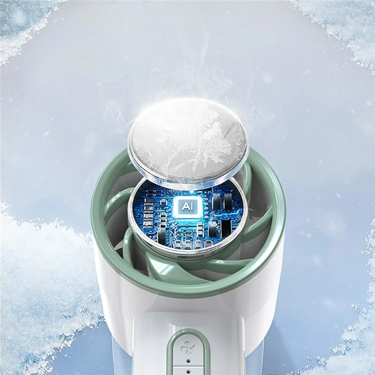 Portable USB Mini Fan Rechargeable 3600mAh Battery 3 Speed Settings Desktop Handheld Cooling Fan - White