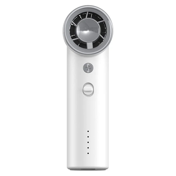 BL03 High Speed Turbo Handheld Fan Rechargeable 5 Gears Adjustable Mini Portable Desk Fan - White