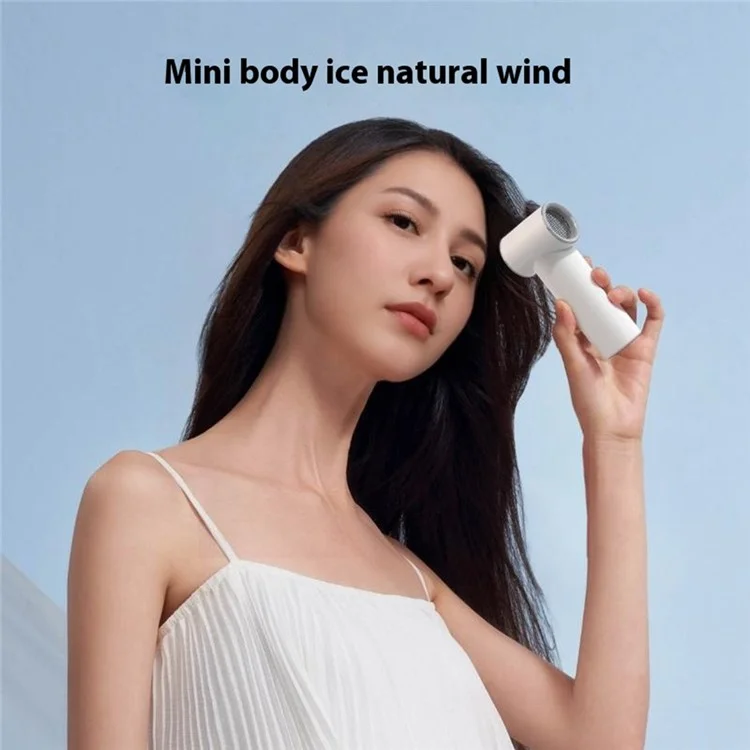 BL03 High Speed Turbo Handheld Fan Rechargeable 5 Gears Adjustable Mini Portable Desk Fan - White