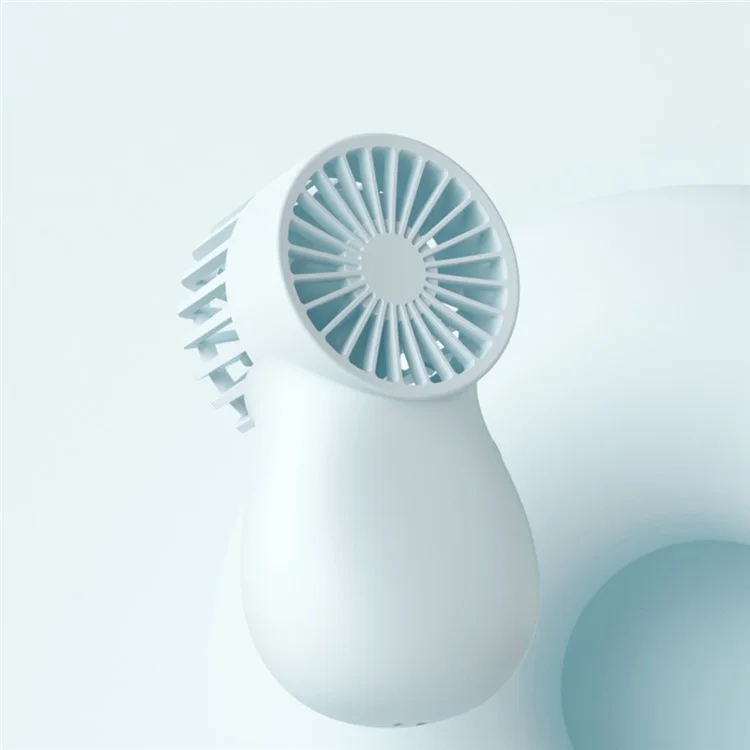 Mini tragbarer Ventilator mit 3 Geschwindigkeitsstufen, 1200-mAh-Akku, USB-aufladbar, leiser Handventilator (Ohne Display) - Blau