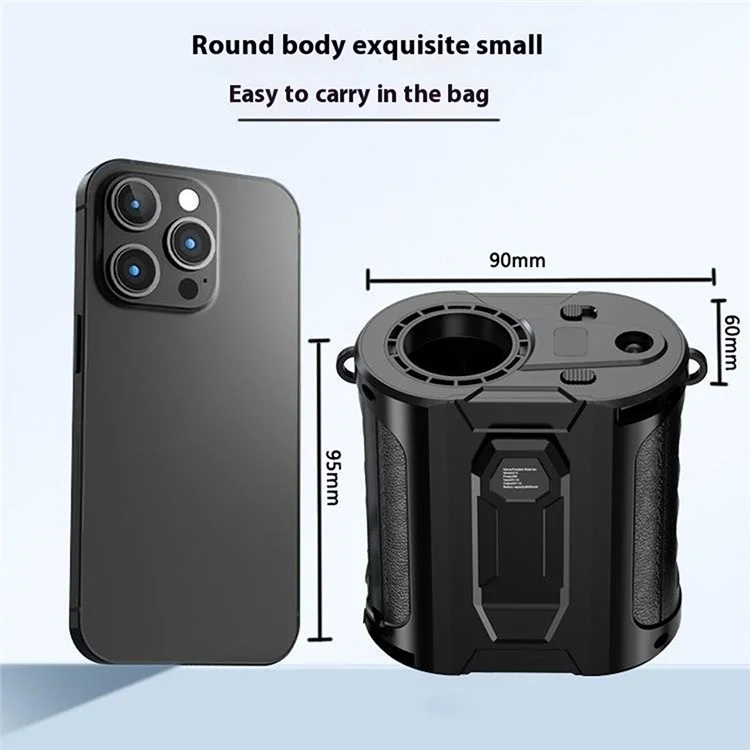 G20 Portable Waist Fan Rechargeable 5 Speed Adjustable LED Flashlight Power Bank Belt Fans for Hiking, Riding