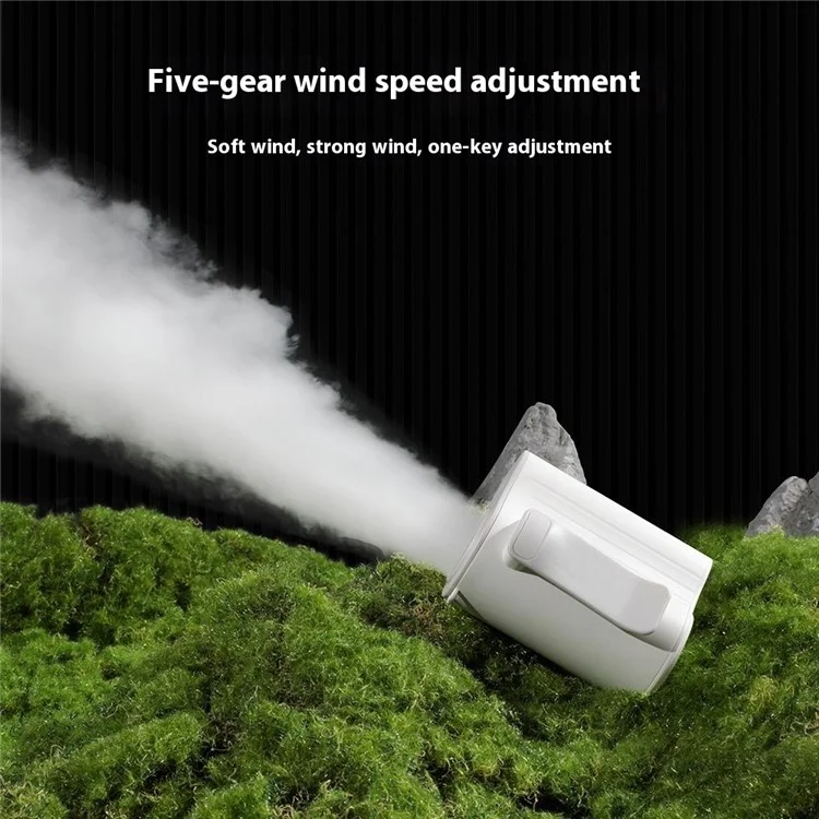 H20 Portable Waist Hanging Fan 100 Speeds 13000RPM Rechargeable Clip-On Belt Fan for Camping / Outdoor - Black