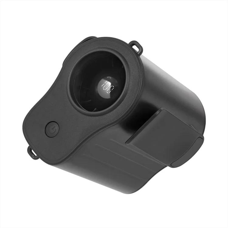 H20 Portable Waist Hanging Fan 100 Speeds 13000RPM Rechargeable Clip-On Belt Fan for Camping / Outdoor - Black