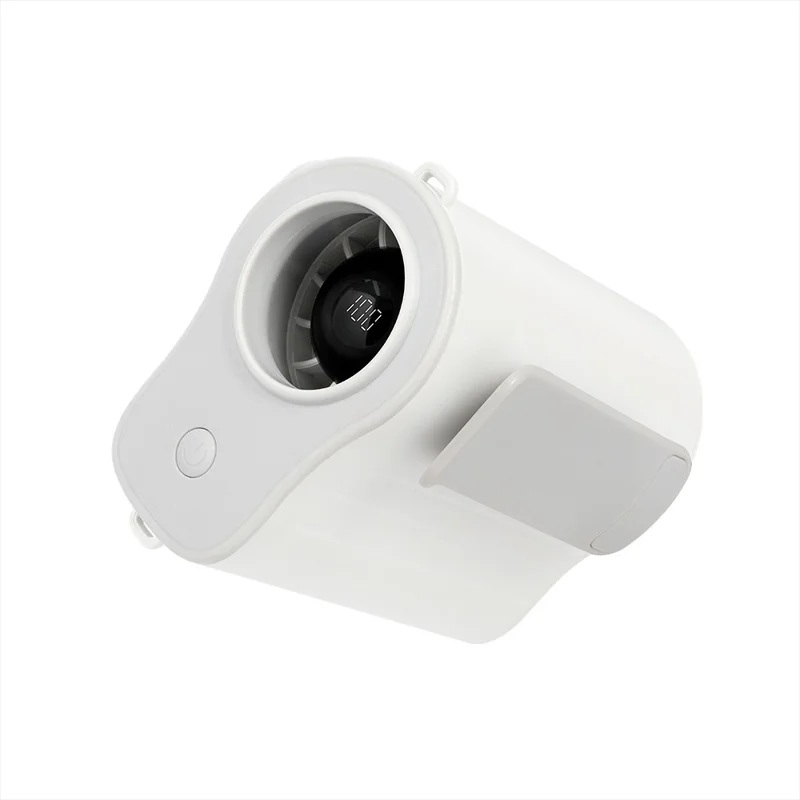 H20 Tragbarer Taillenlüfter mit 100 Geschwindigkeiten 13000 U/min Aufladbarer Clip-on Gürtelventilator für Camping / Outdoor - Weiß