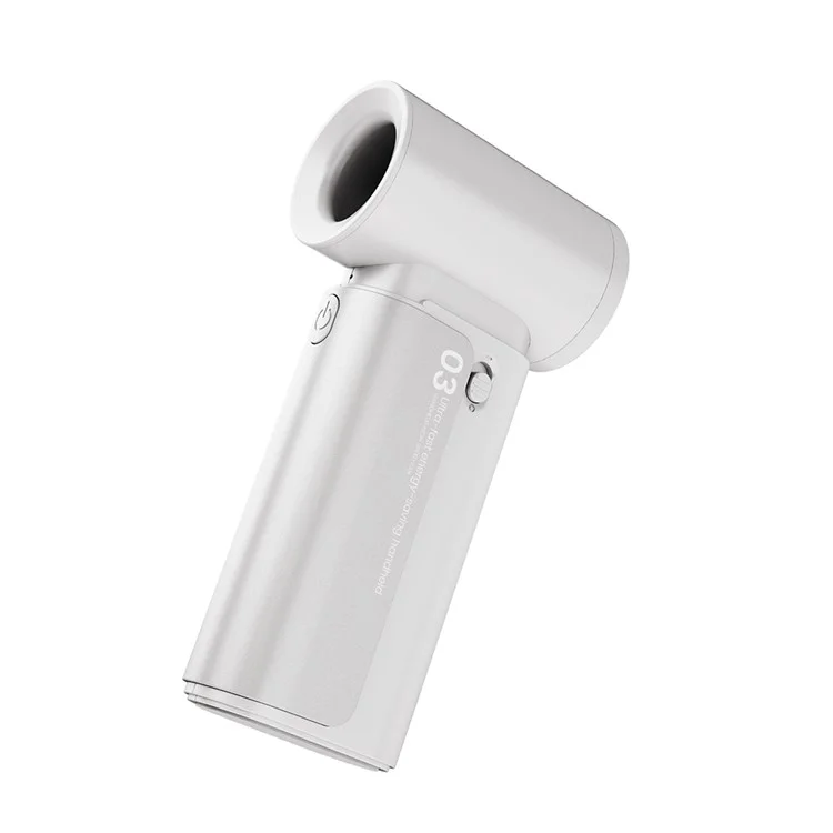 WT-F88 Portable Handheld Fan 19500RPM High Speed Turbo Fan Rechargeable 3 Speed Cooler - White