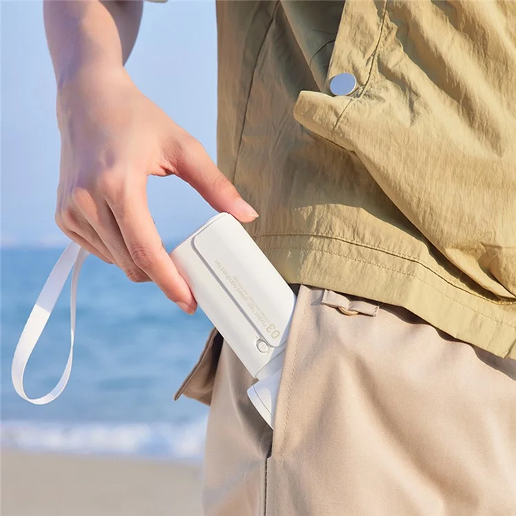 WT-F88 Portable Handheld Fan 19500RPM High Speed Turbo Fan Rechargeable 3 Speed Cooler - White