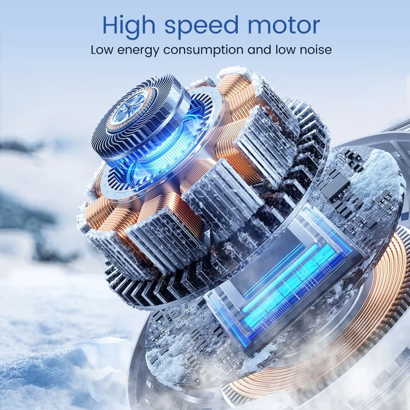 WT-F89 Handheld Mini Fan Rechargeable 13000RPM 100 Speed Adjustable Turbo Fan with Digital Display