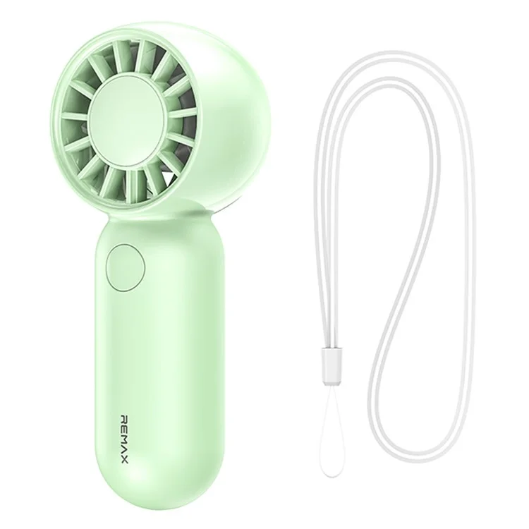 REMAX RS-SF08 Mini Taschenventilator Tragbarer Handventilator USB-Aufladbar für Reisen / Outdoor-Nutzung - Mintgrün