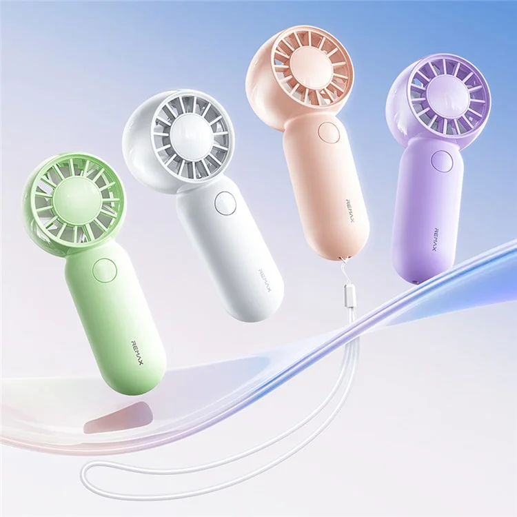 REMAX RS-SF08 Mini Taschenventilator Tragbarer Handventilator USB-Aufladbar für Reisen / Outdoor-Nutzung - Mintgrün