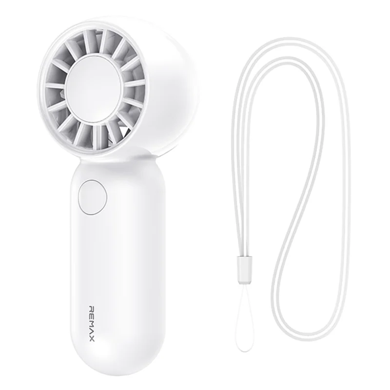REMAX RS-SF08 Mini Pocket Fan Portable Handheld Fan USB Rechargeable Fan for Travel  /  Outdoor Use - White