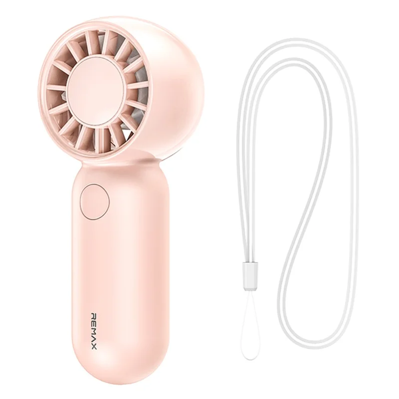 REMAX RS-SF08 Mini Pocket Fan Portable Handheld Fan USB Rechargeable Fan for Travel  /  Outdoor Use - Pink