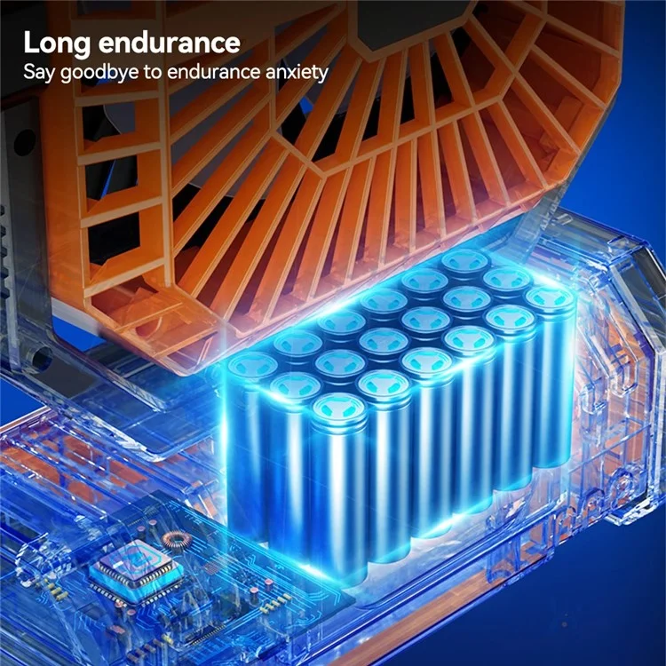 Portable Outdoor Camping Emergency Hanging Fan with 4 Levels LED Light and Power Bank Function - Orange