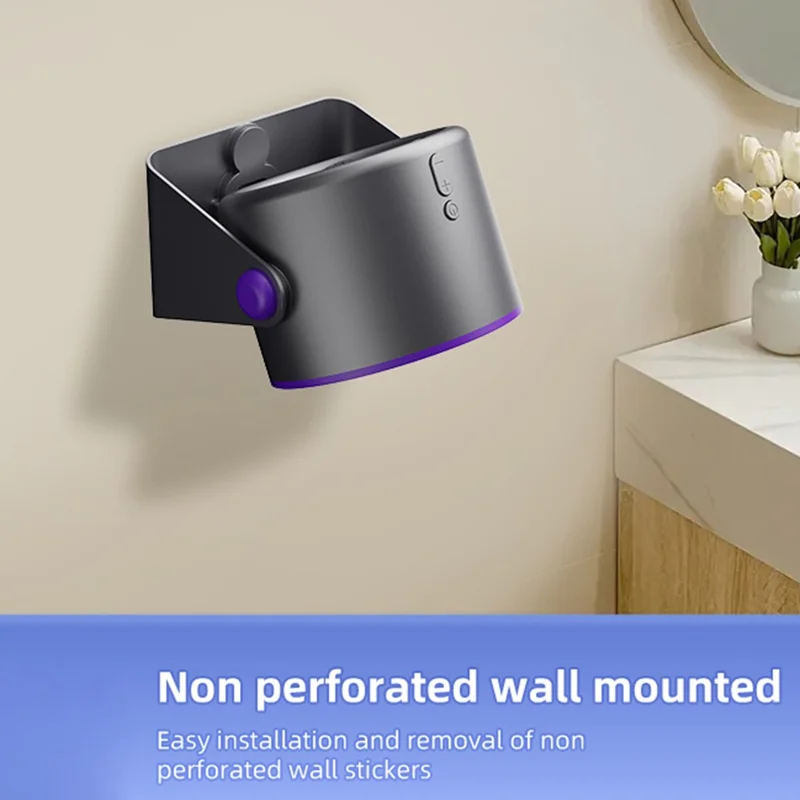 Desktop Fan with 100 Speed Levels Digital Display Wall Mounted Turbo Cooling Fan for Kitchen  /  Office  /  Bedroom - Purple Grey