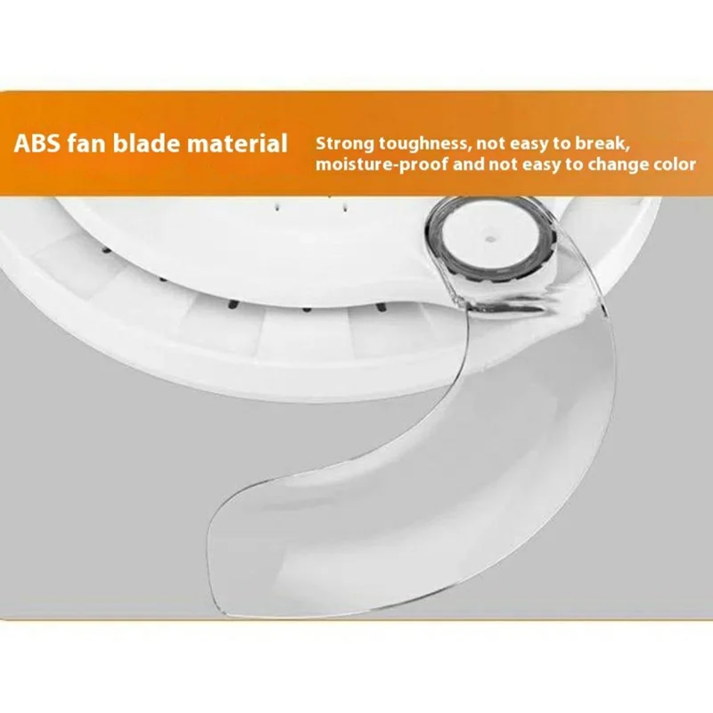 22.5 Inch Invisible Blade Ceiling Fan Light with E27 Socket 3 Color Temperatures Dimmable LED Lamp