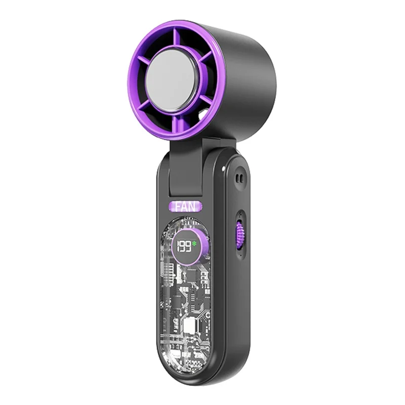 F17 Ventilateur portable turbo à compression froide avec 199 vitesses, affichage numérique - Noir