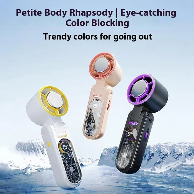 F17 Ventilateur portable turbo à compression froide avec 199 vitesses, affichage numérique - Noir