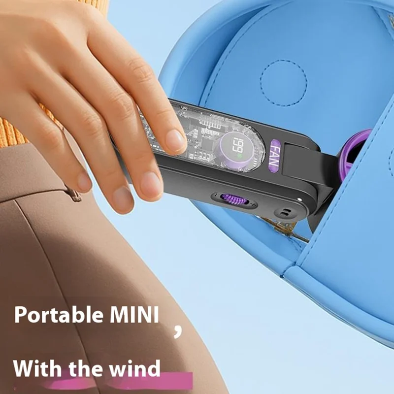 F17 Ventilateur portable turbo à compression froide avec 199 vitesses, affichage numérique - Noir