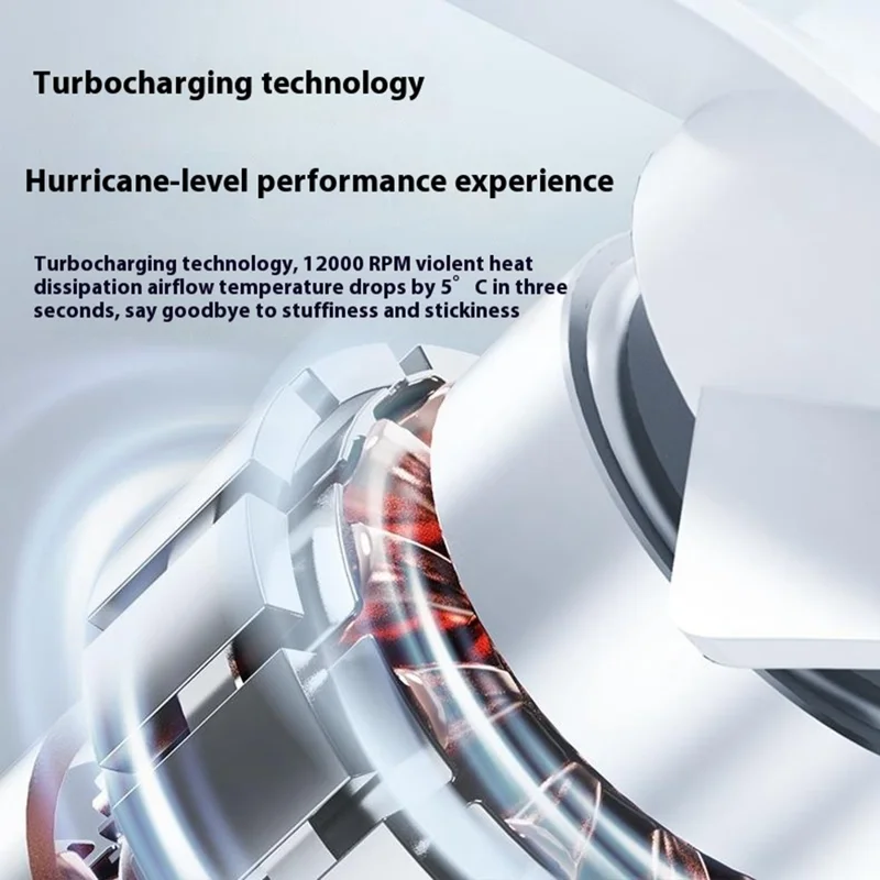 F17 Ventilateur portable turbo à compression froide avec 199 vitesses, affichage numérique - Noir