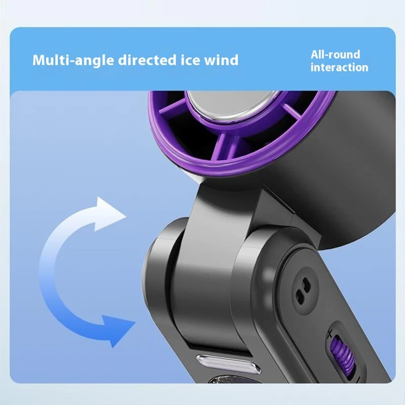 F17 Ventilateur portable turbo à compression froide avec 199 vitesses, affichage numérique - Noir