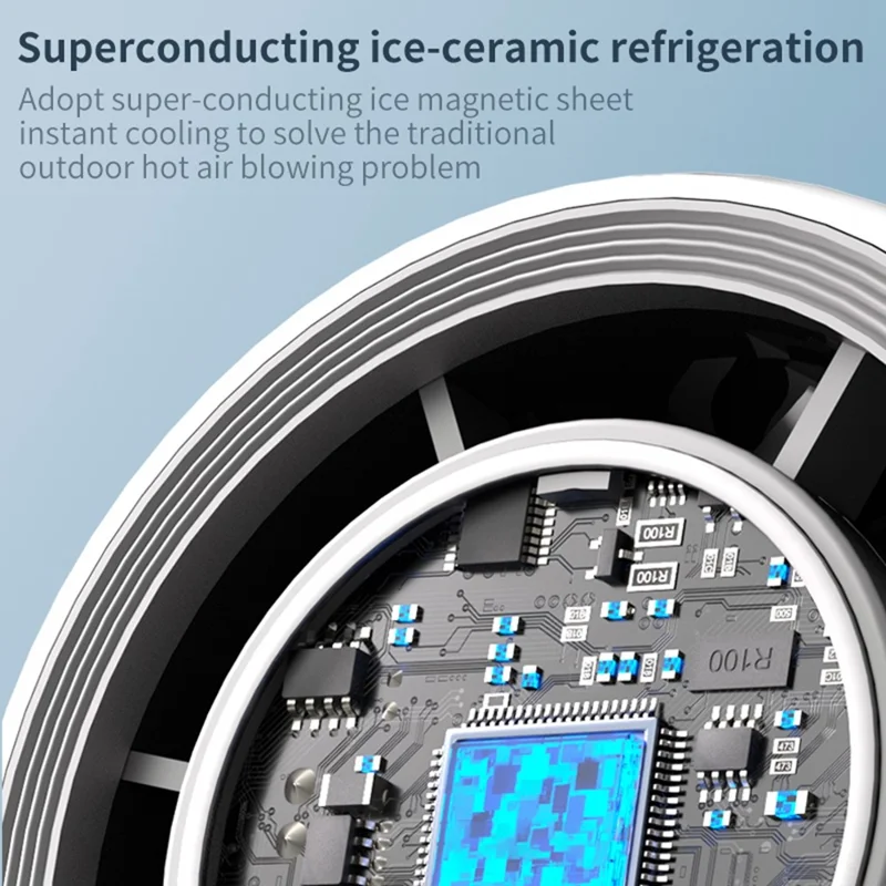 K-801 Cold Compress Summer Cooling Fan 100 Speeds Adjustable Portable Handheld Fan with Digital Display - Pink