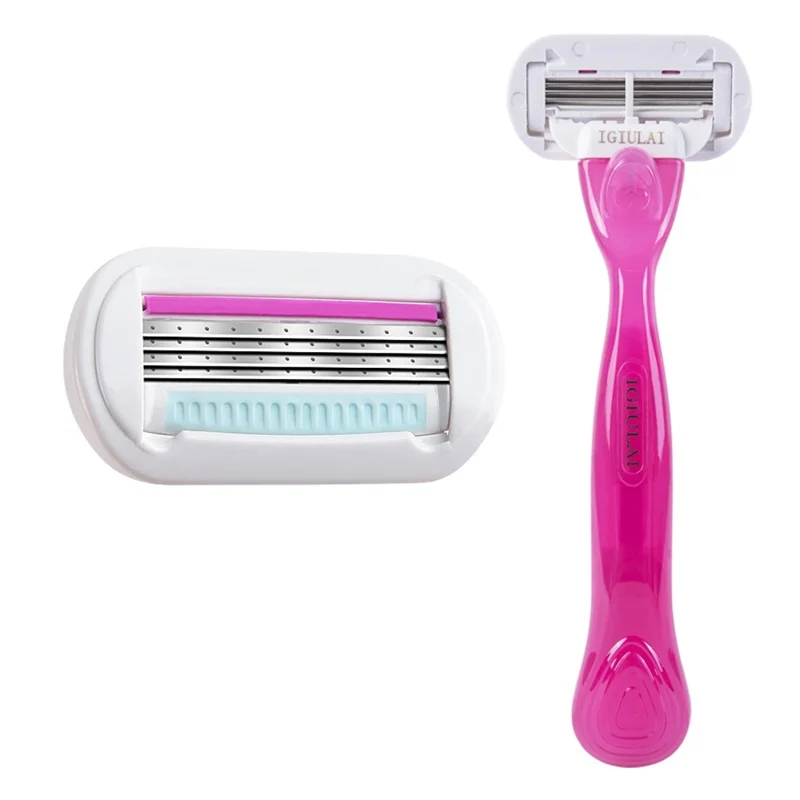 BOB IGIULAI For Women 4 Layers Manual Hair Remover Waterproof Shaving Kit with 1 Head + 1 Handle