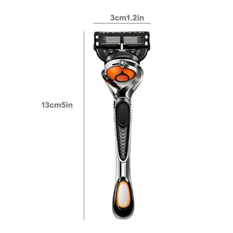 5 Layers Manual Razor for Men Shaving Tool Multifunction Hair Trimmer, with 5 Heads + 1 Handle
