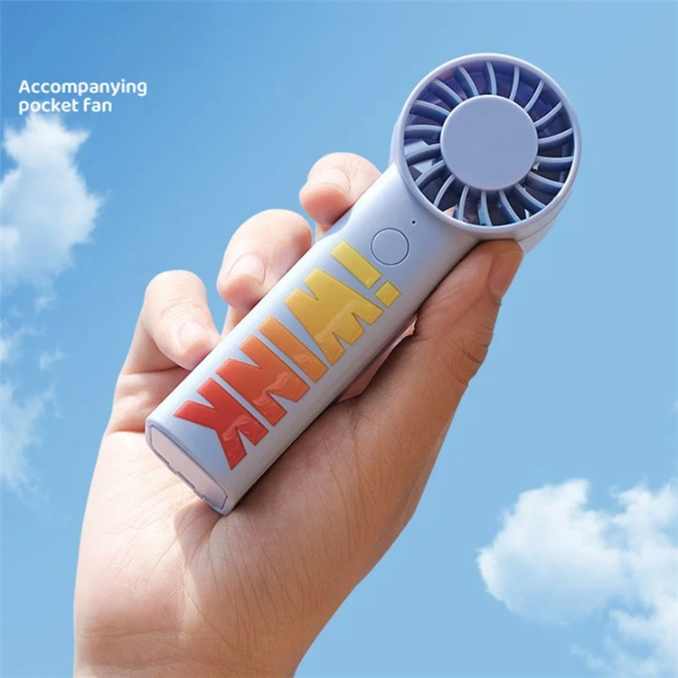 Iwink Z6 USB Mini Fan 3 Gears Fan de Resfriamento de Verão Ajustável Para Viagens Portáteis Para o Escritório em Casa - Céu Azul